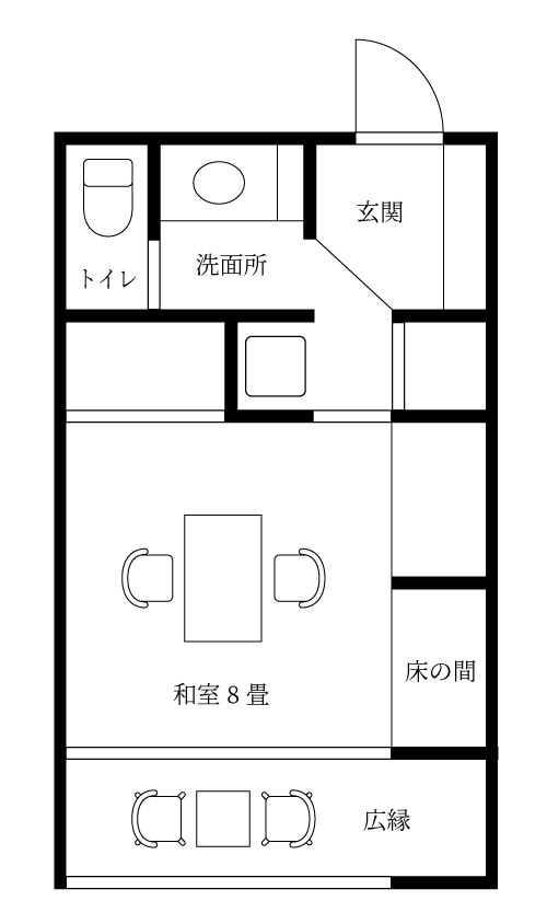 和室8畳+広縁 間取り画像